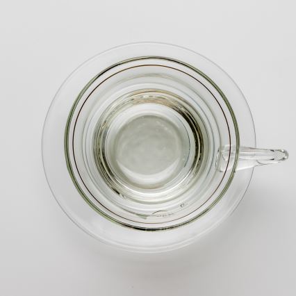 Set 6x vaso de vidrio con platillo transparente ramo n° 9