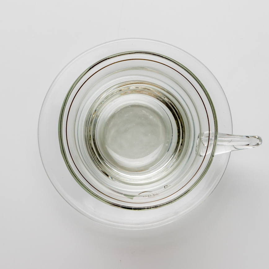 Set 6x vaso de vidrio con platillo transparente ramo n° 9
