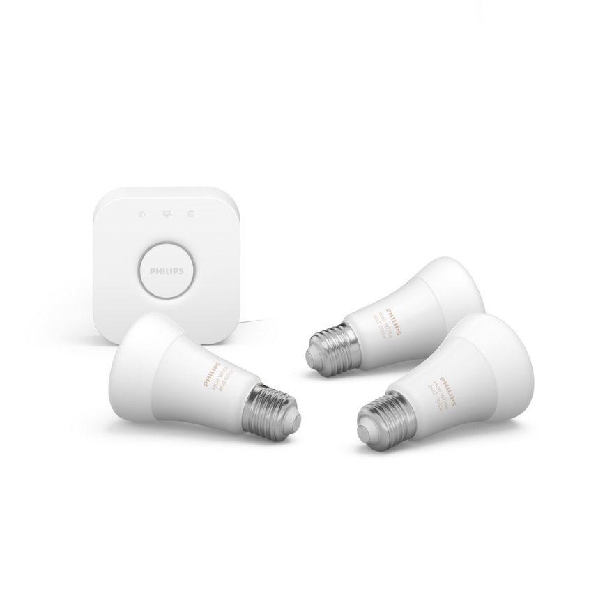 Set básico Philips Hue WHITE AND COLOR AMBIANCE 3xE27/9,5W/230V 2000-6500K
