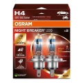 SET DE 2 Bombillas para coche NIGHT BREAKER H4 P43t/60/55W/12V - Osram