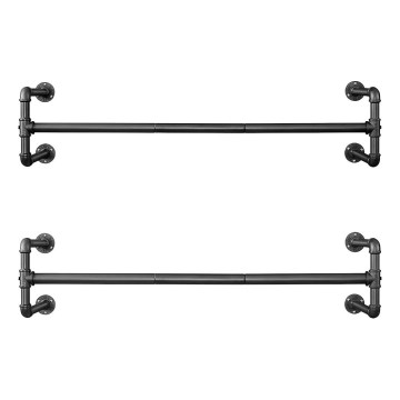 Set de 2 colgadores de pared para perchas LINEA, color negro