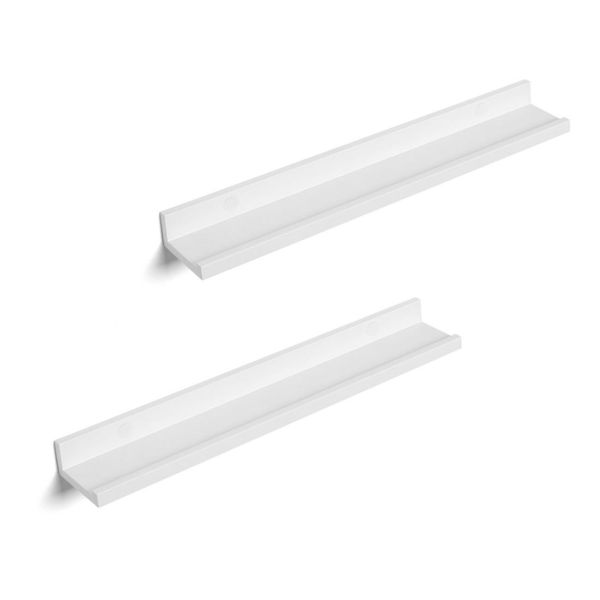 Set de 2 estantes de pared SHELFY blancos