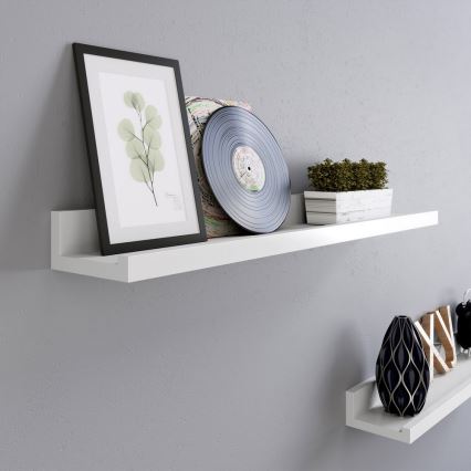Set de 2 estantes de pared SHELFY blancos