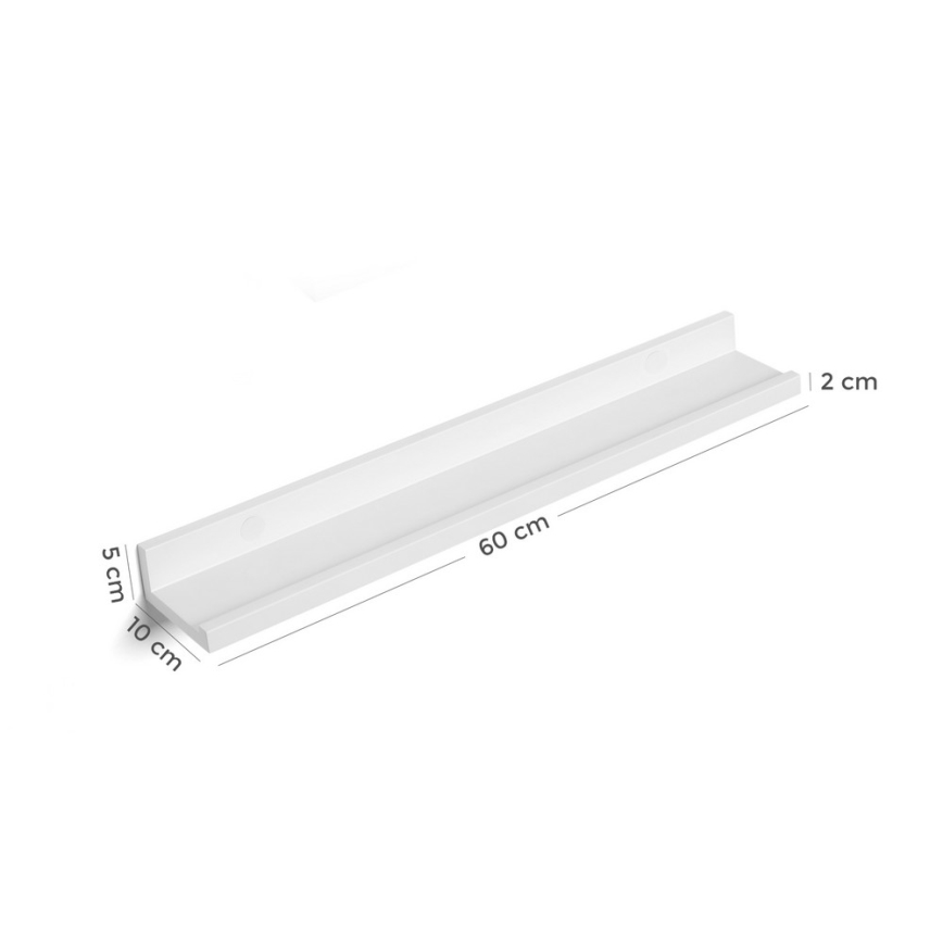 Set de 2 estantes de pared SHELFY blancos