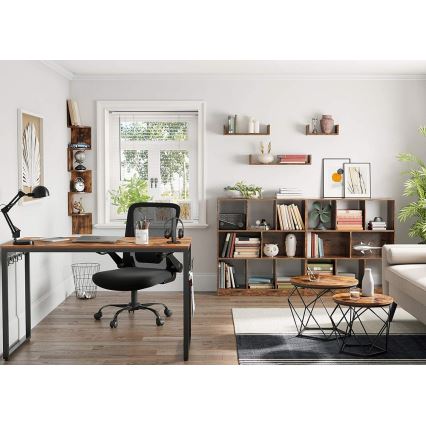 Set de 2 mesas de centro TALIA marrón/negro