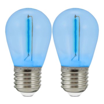 SET DE 2x Bombilla LED PARTY E27/0,3W/36V azul