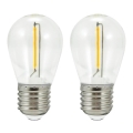 SET DE 2x Bombilla LED PARTY E27/0,5W/36V 2200K