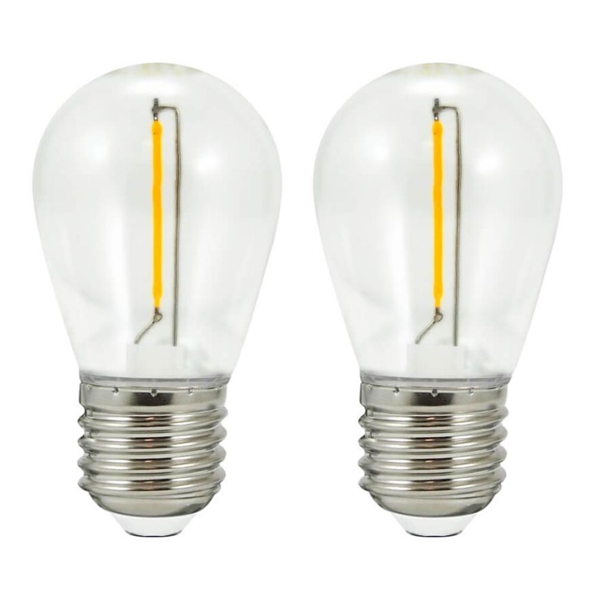 SET DE 2x Bombilla LED PARTY E27/0,5W/36V 2200K