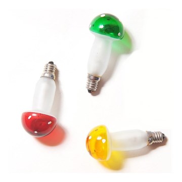 SET DE 3 Bombillas de repuesto TOADSTOOL E10/20V mezcla de colores, Fabricado en República Checa