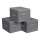 Set de 3 cajas de almacenamiento con cremallera CURAN, gris