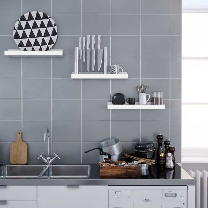 Set de 3 estantes de pared SHELFY blancos