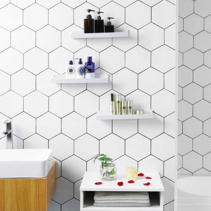 Set de 3 estantes de pared SHELFY blancos