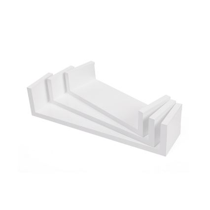 Set de 3 estantes de pared SHELFY, color blanco