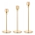 Set de 3 portavelas dorados