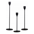 Set de 3 portavelas negros
