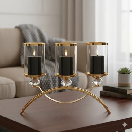 Set de 3 velas LED BRILLO LED/2xAA color negro + mando a distancia