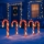 Set de 5 decoraciones navideñas LED para exterior, 2 W, 230 V, IP44, color rojo