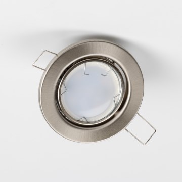 Set de 5 luminarias empotradas para baño 1x GU10/4W/230V IP23, acabado cromo mate