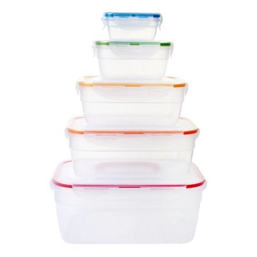SET DE 5x Recipiente para alimentos LOCK