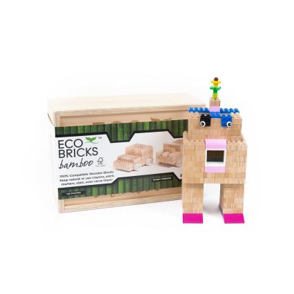 Set de construcción de madera ECO BRICKS — 145 piezas