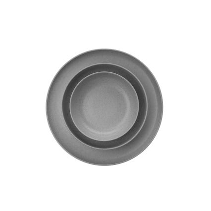 Set de vajilla de 12 piezas, gris/porcelana