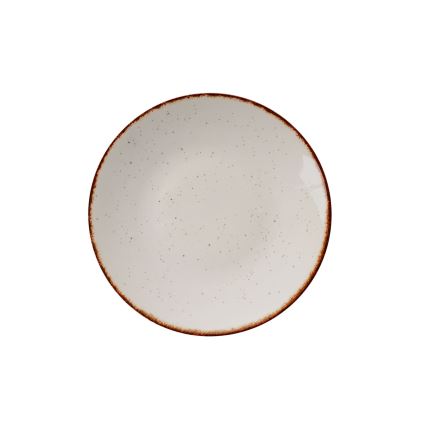 Set de vajilla de 24 piezas beige/marrón/porcelana
