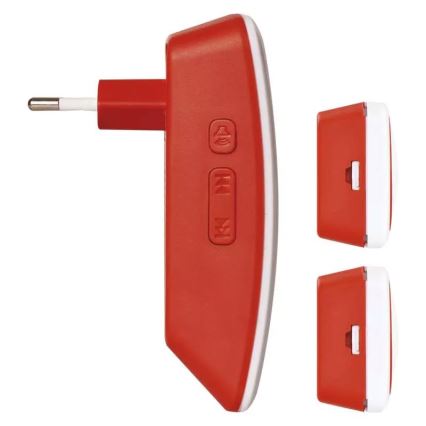 SET Timbre inalámbrico para toma de corriente + 2x pulsador 230V IP44