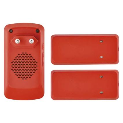 SET Timbre inalámbrico para toma de corriente + 2x pulsador 230V IP44