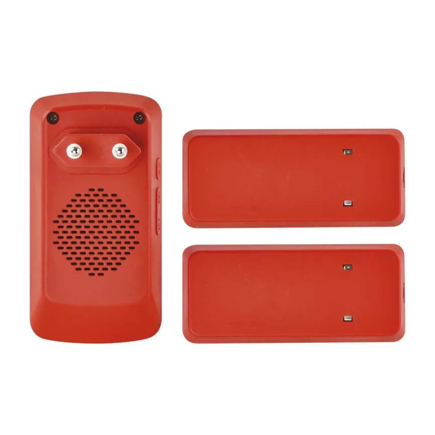 SET Timbre inalámbrico para toma de corriente + 2x pulsador 230V IP44