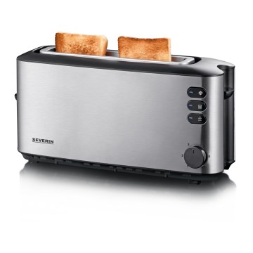 Severin AT 2515 - Tostadora de 2 ranuras 1000W/230V acero inoxidable/negro