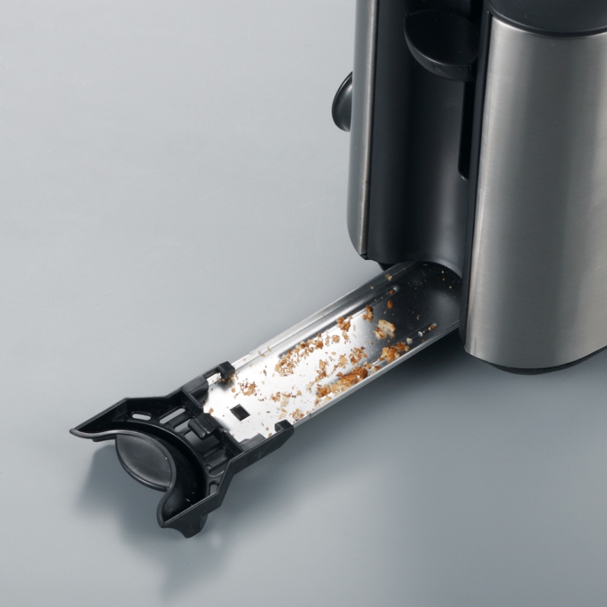 Severin AT 2515 - Tostadora de 2 ranuras 1000W/230V acero inoxidable/negro