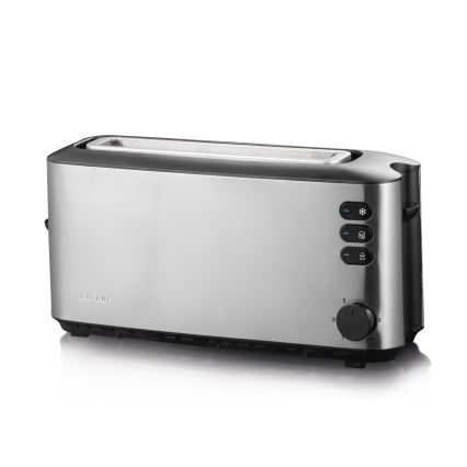 Severin AT 2515 - Tostadora de 2 ranuras 1000W/230V acero inoxidable/negro