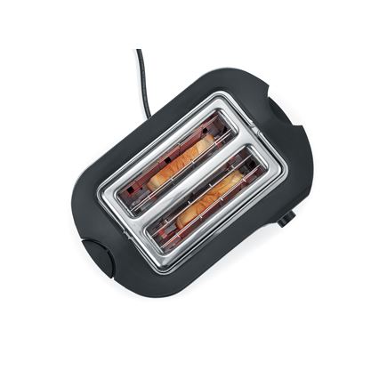 Severin AT 2589 - Tostadora para 2 rebanadas 800W/230V acero inoxidable/negro