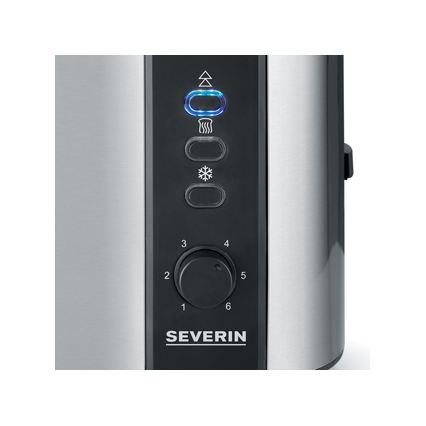 Severin AT 2589 - Tostadora para 2 rebanadas 800W/230V acero inoxidable/negro