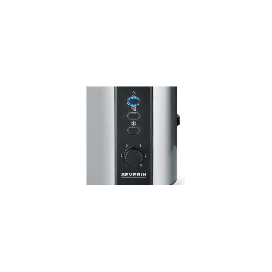 Severin AT 2589 - Tostadora para 2 rebanadas 800W/230V acero inoxidable/negro