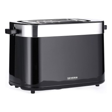 Severin AT 9264 - Tostadora de dos ranuras 800W/230V acero inoxidable/negro