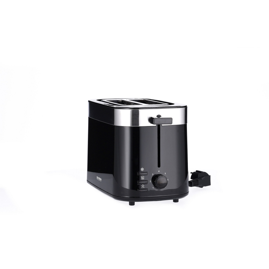 Severin AT 9264 - Tostadora de dos ranuras 800W/230V acero inoxidable/negro