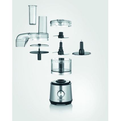 Severin KM 3865 - Picadora de alimentos 400W/230V acero inoxidable/negro