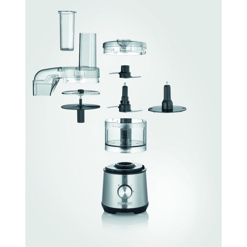 Severin KM 3865 - Picadora de alimentos 400W/230V acero inoxidable/negro