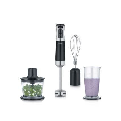 Severin SM 3772 - Batidora de mano con accesorios 600W/230V acero inoxidable/negro