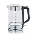 Severin WK 3420 - Hervidor eléctrico rápido 1,7 l 2200W/230V acero inoxidable/vidrio