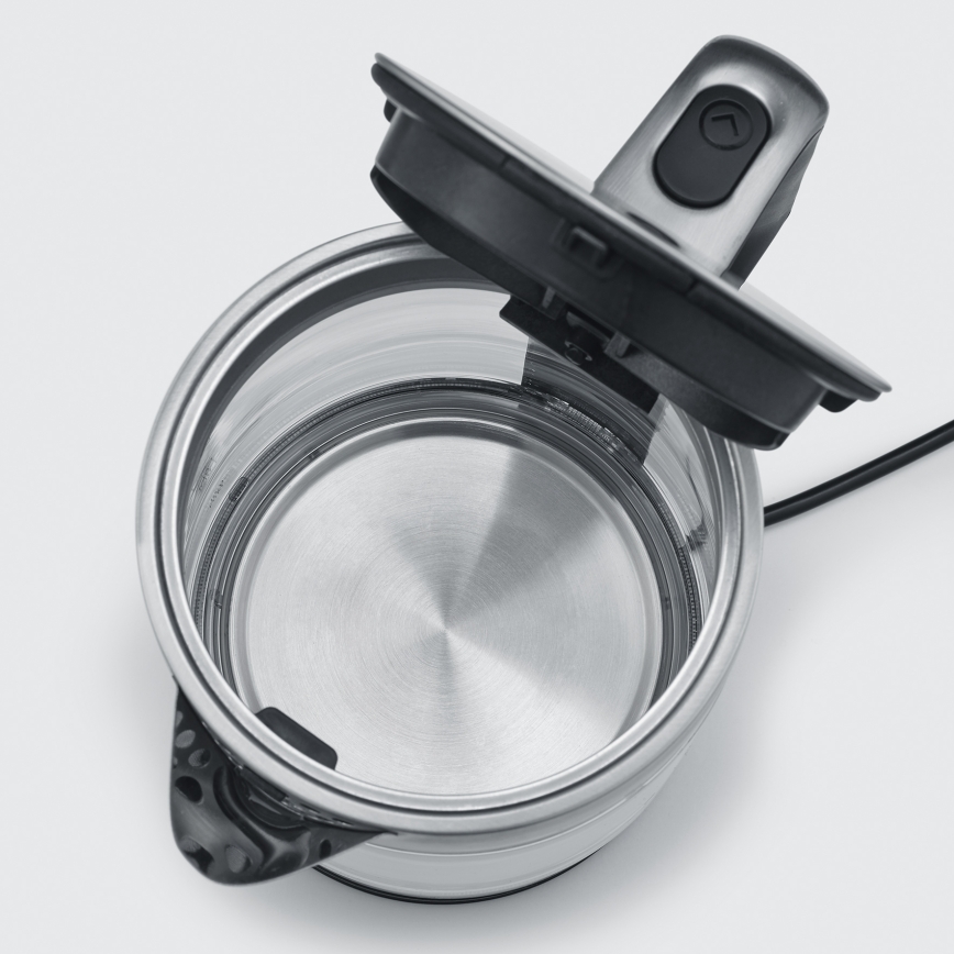 Severin WK 3420 - Hervidor eléctrico rápido 1,7 l 2200W/230V acero inoxidable/vidrio