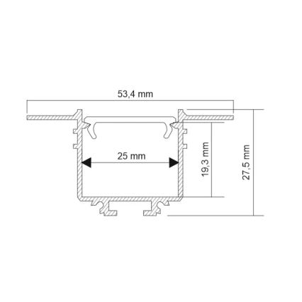 Shilo - Lámpara empotrada LED LED/32W/230V 3000K CRI 90 negro