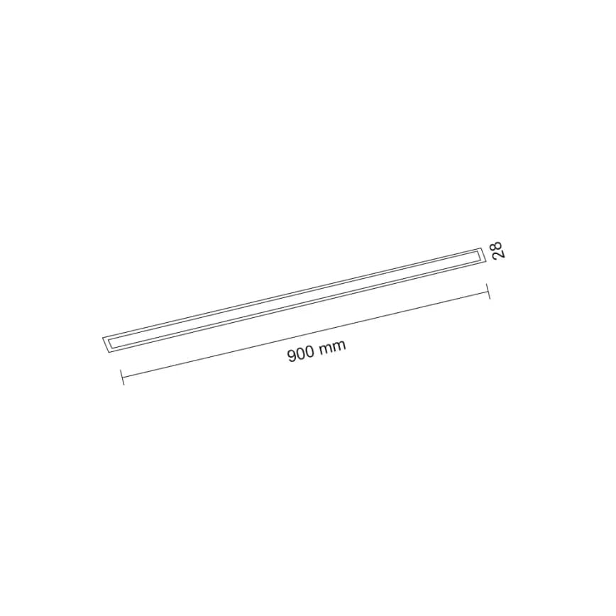 Shilo - Luminaria empotrada LED/9W/230V 3000K CRI 90 negra