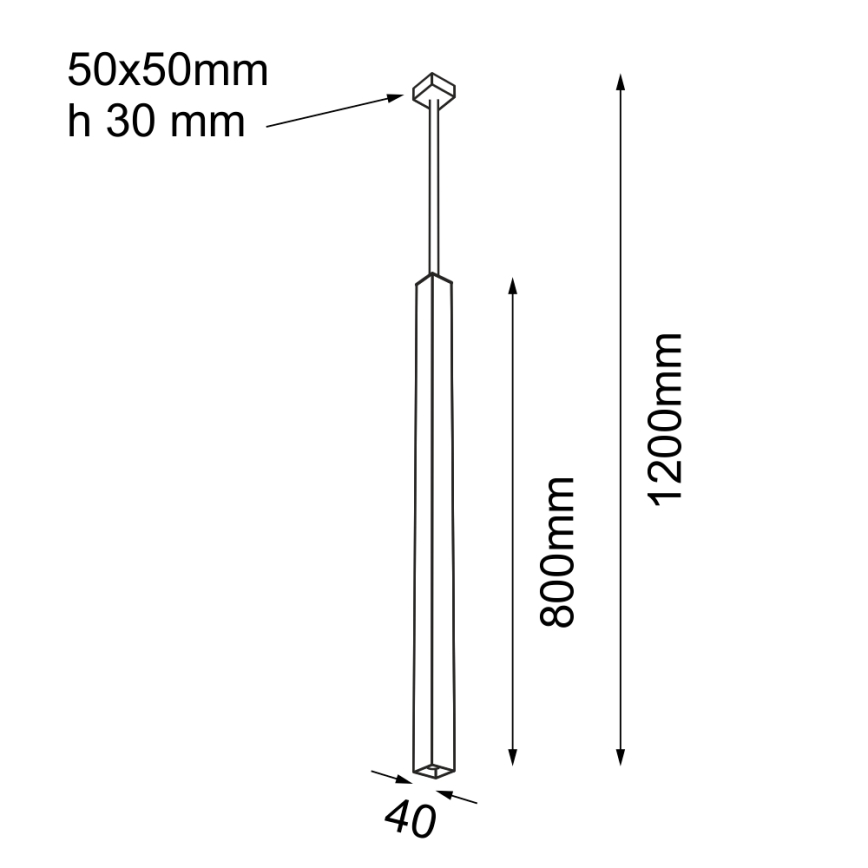 Shilo - Lámpara colgante 1xGU10/15W/230V negro
