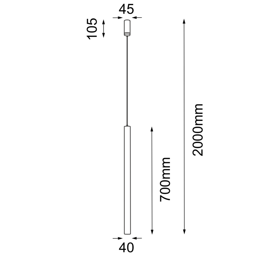 Shilo - Lámpara colgante 1xGU10-MR11/15W/230V blanco