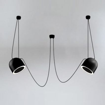 Shilo - Lámpara colgante 2xE14/15W/230V araña negro