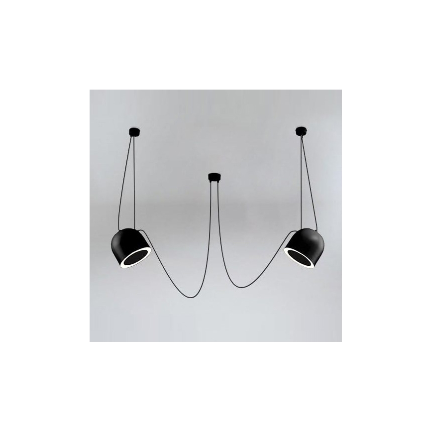 Shilo - Lámpara colgante 2xE14/15W/230V araña negro