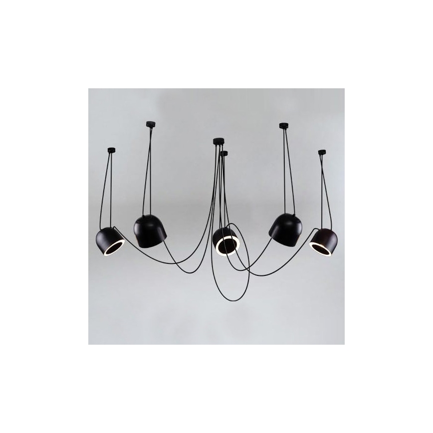 Shilo - Lámpara colgante 5xE14/15W/230V araña negro