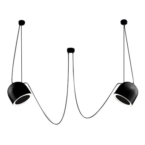 Shilo - Lámpara colgante 2xE14/15W/230V araña negro